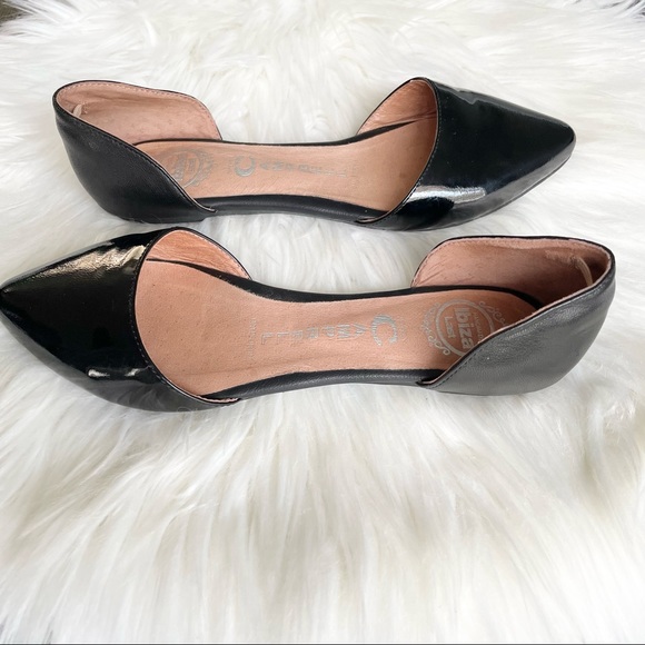 Jeffrey Campbell In Love D'Orsay Flats Black Leather Size 5 - Picture 3 of 8
